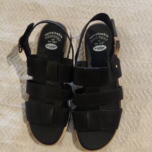Dr. Scholl's Black Strappy Sandals